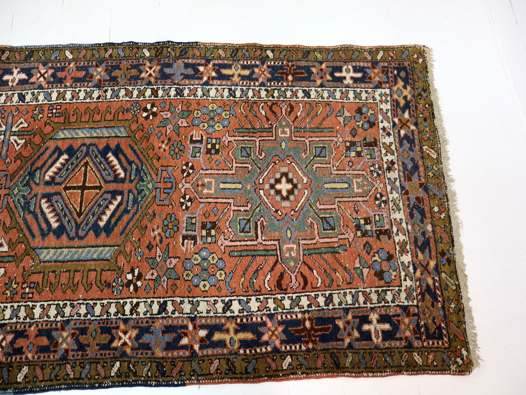Persian Karaja Runner Rug | 3' 4" x 11' 10" - Rug the Rock - 