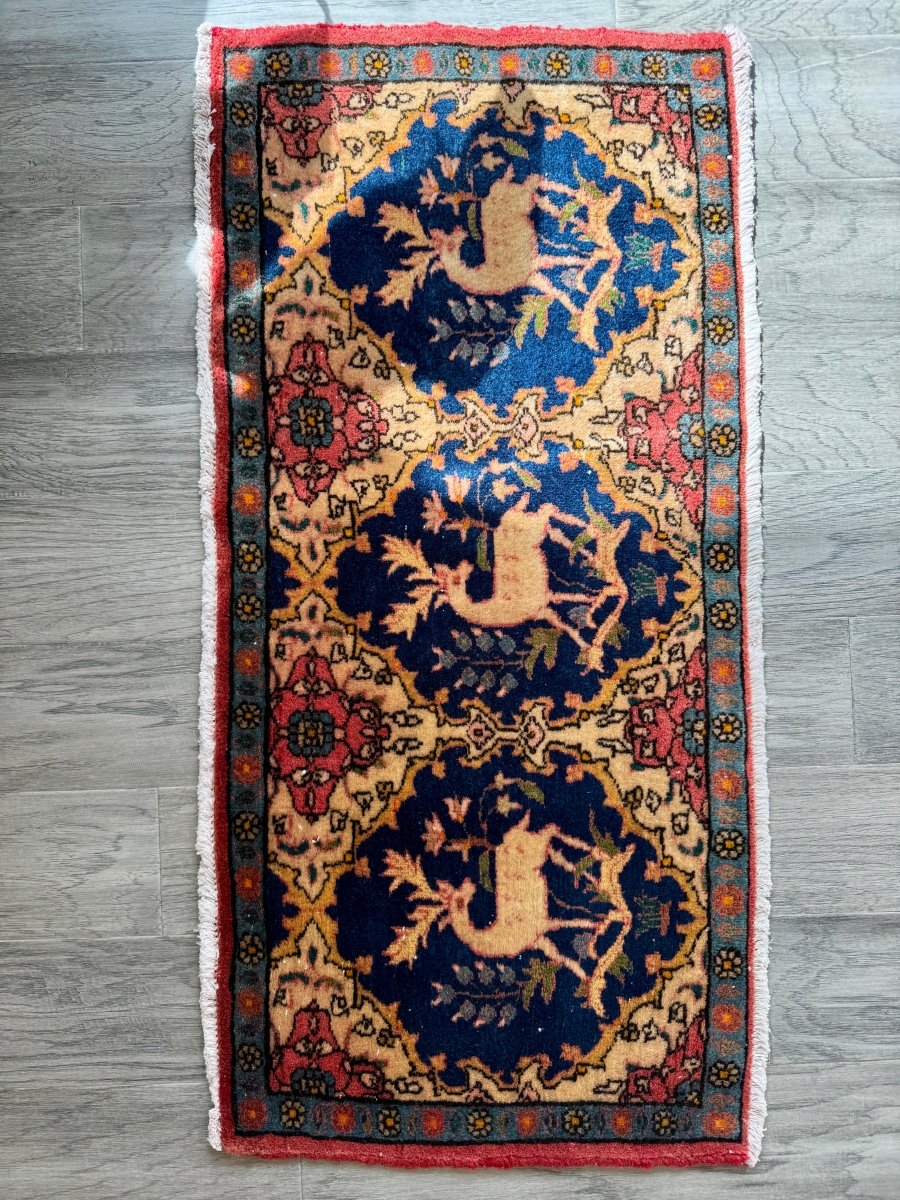 Persian Kashan Rug | 1' 6" x 3' 2" - Rug the Rock