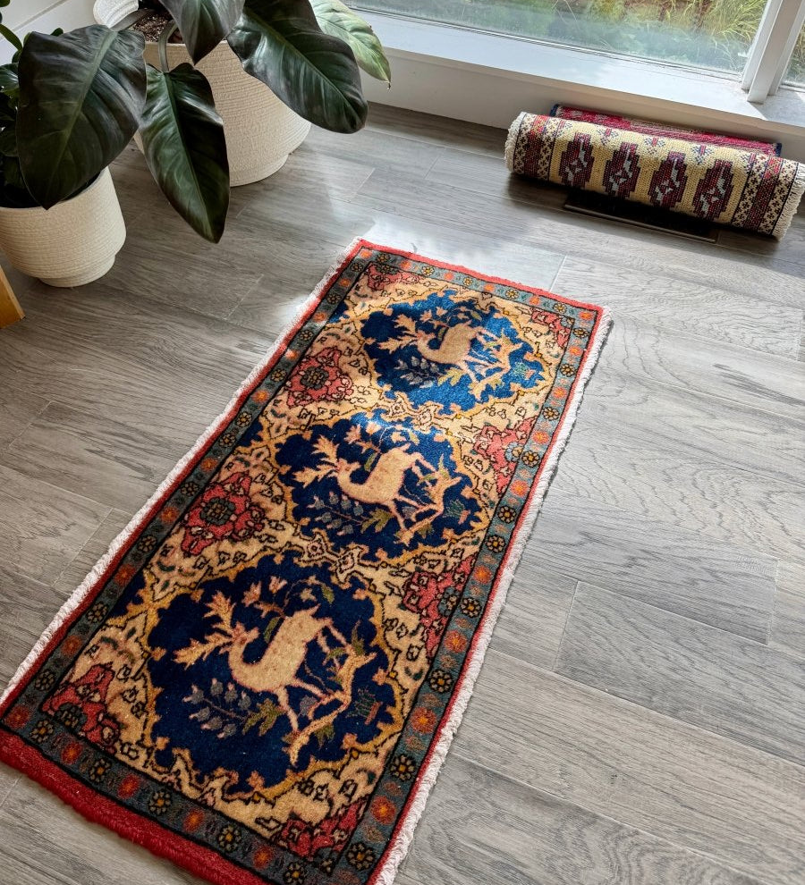 Persian Kashan Rug | 1' 6" x 3' 2" - Rug the Rock