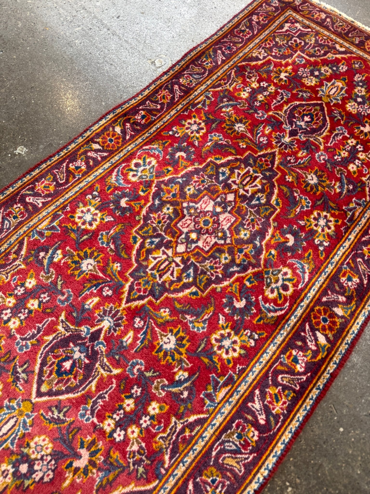 Persian Kashan Rug | 2' 1" x 4' 8" - Rug the Rock - 