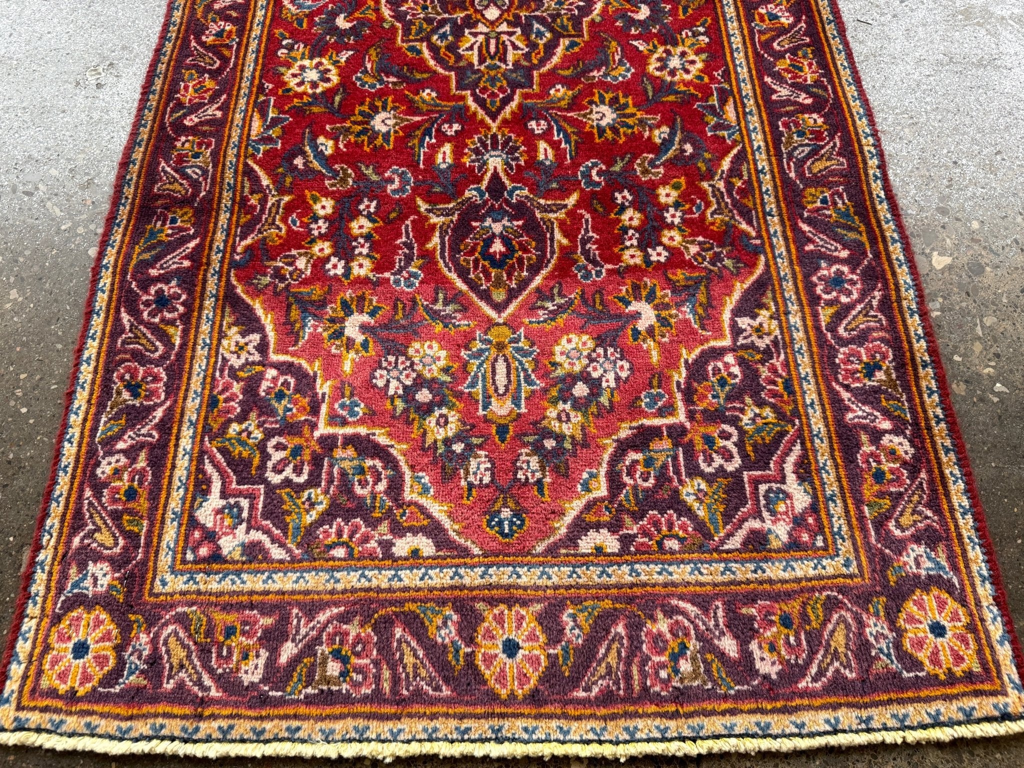 Persian Kashan Rug | 2' 1" x 4' 8" - Rug the Rock - 