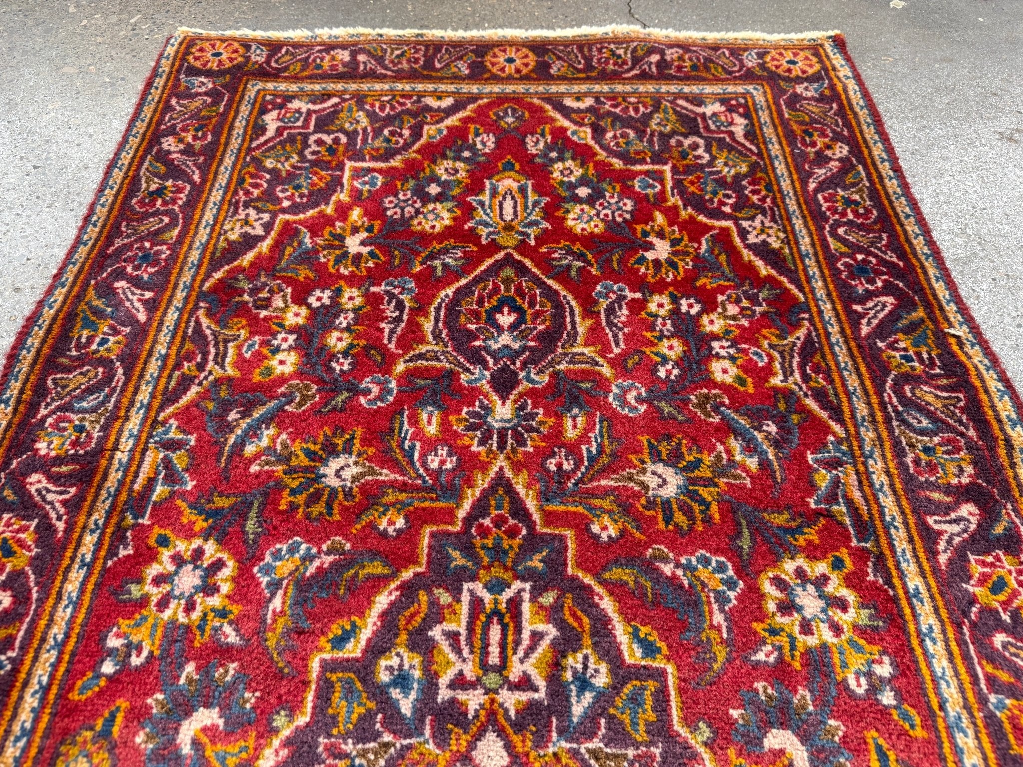 Persian Kashan Rug | 2' 1" x 4' 8" - Rug the Rock - 