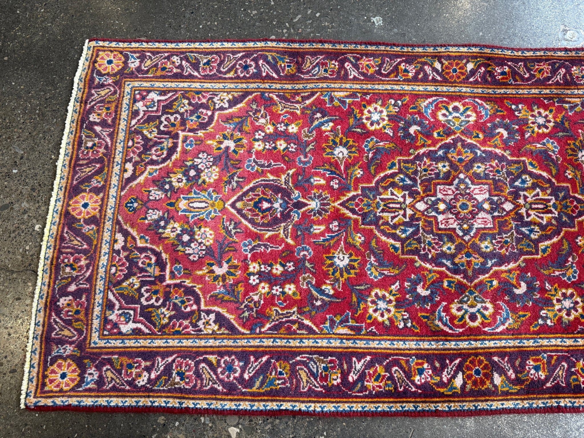 Persian Kashan Rug | 2' 1" x 4' 8" - Rug the Rock - 