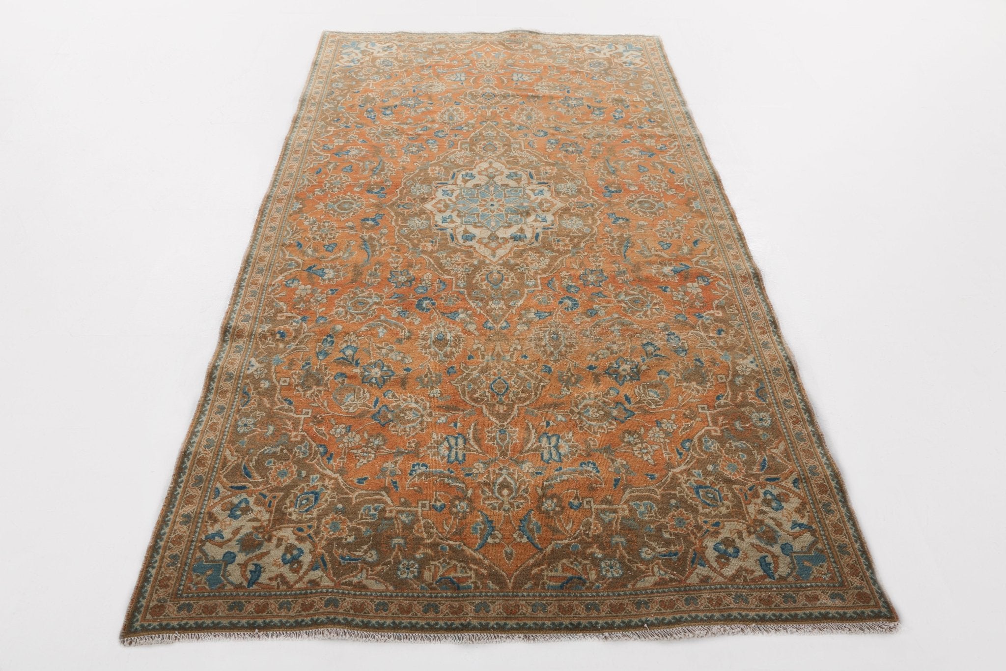 Persian Kashan Rug | 4' 3" x 8' 5" - Rug the Rock - 