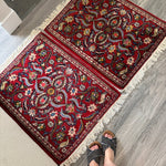 Persian Kashan Twin Rugs | 2' 2" x 2' 8" - Rug the Rock