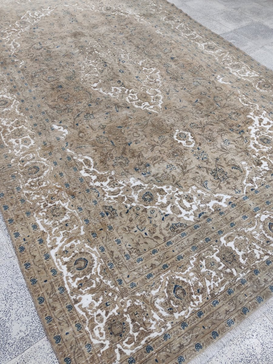 Persian Kashan Vintage Rug | 8' 1" x 12' 12" - Rug the Rock