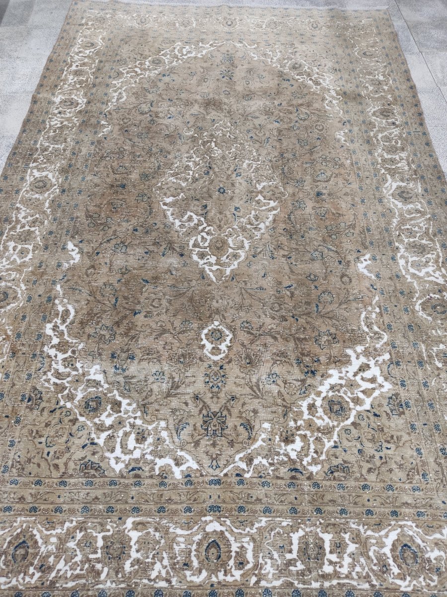 Persian Kashan Vintage Rug | 8' 1" x 12' 12" - Rug the Rock