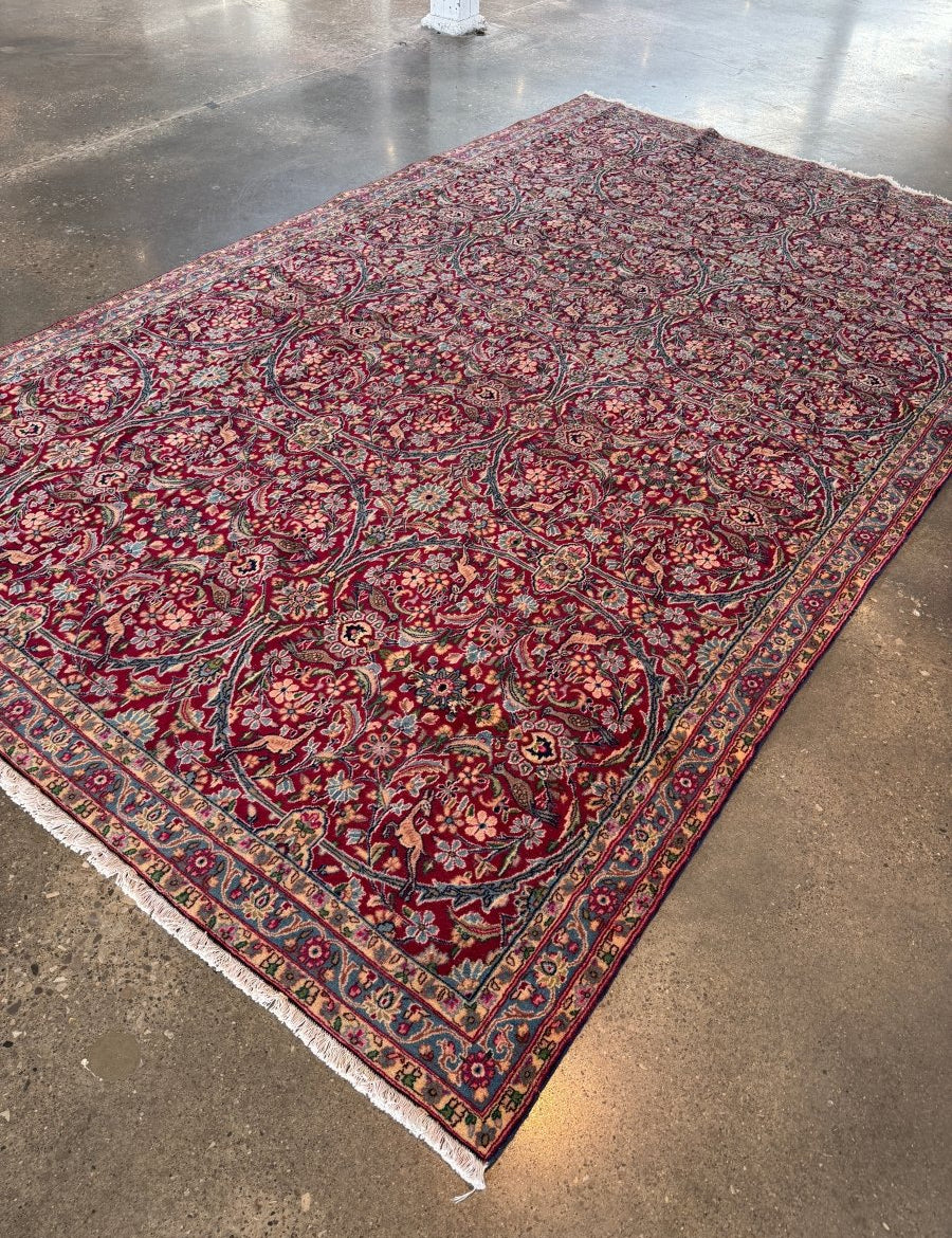 Persian Kerman Rug | 7' 4" x 11' 10" - Rug the Rock