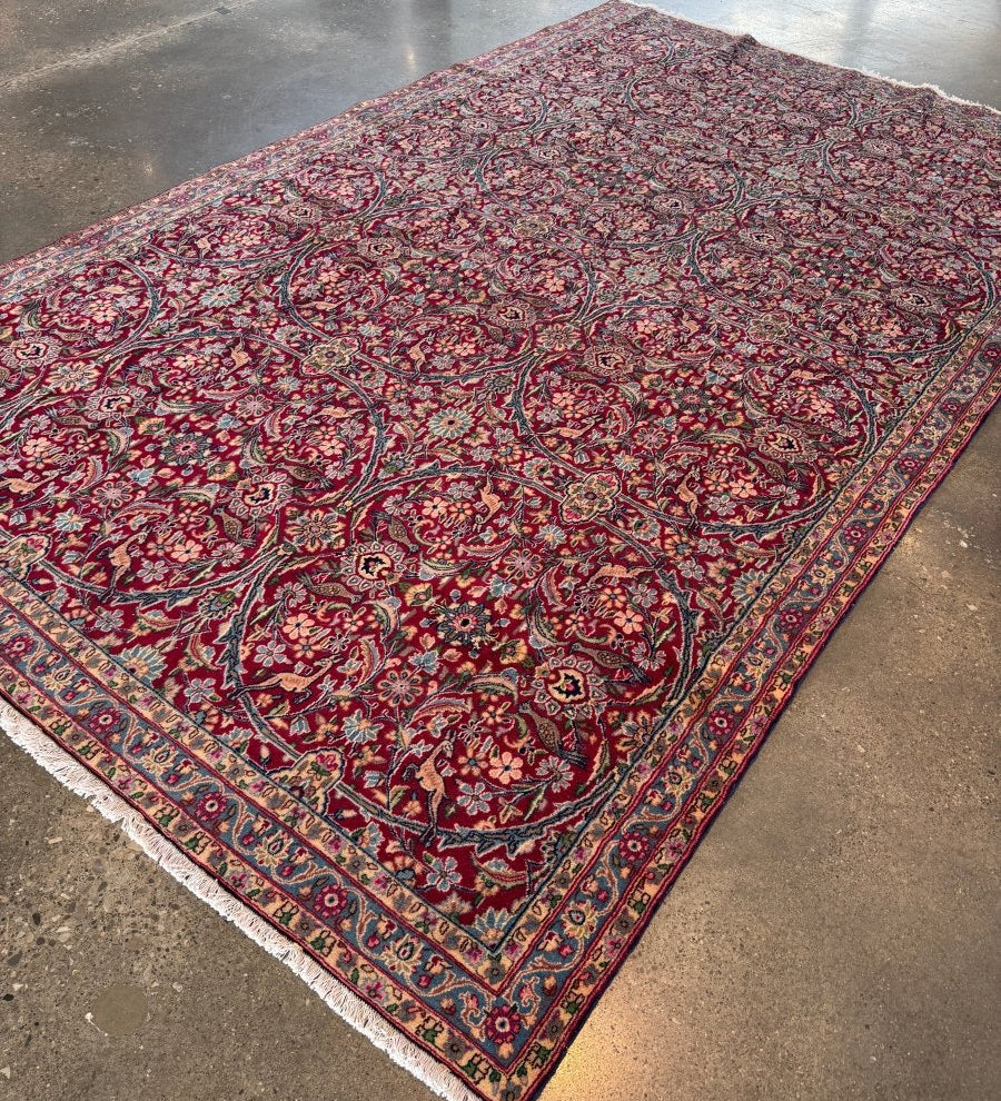 Persian Kerman Rug | 7' 4" x 11' 10" - Rug the Rock