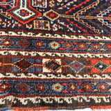 Persian Khamseh Rug | 5' 4" x 7' 3" - Rug the Rock - available rugsbrown and taupe colorLarge Rugs > 4' x 8'