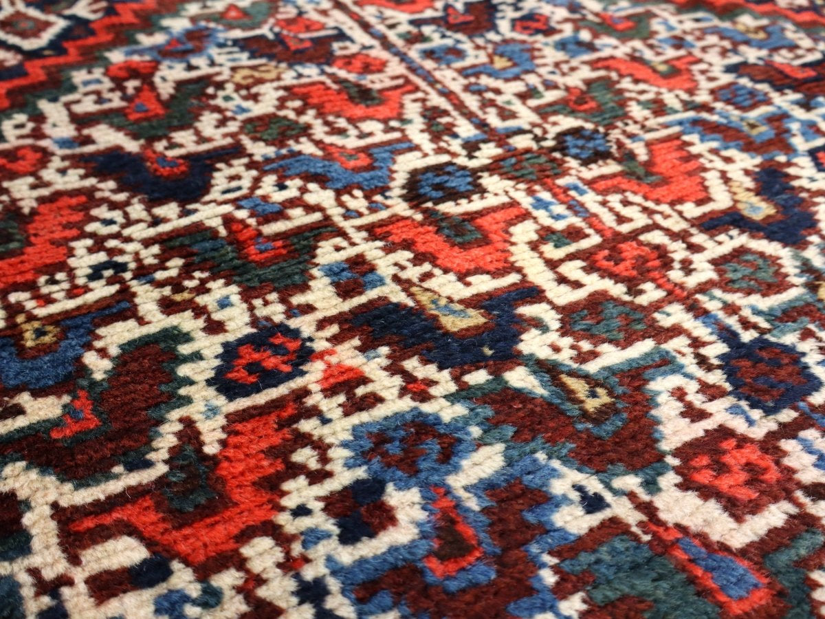 Persian Khamseh Rug | 5' 4" x 7' 3" - Rug the Rock - available rugsbrown and taupe colorLarge Rugs > 4' x 8'