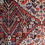 Persian Khamseh Rug | 5' 4" x 7' 3" - Rug the Rock - available rugsbrown and taupe colorLarge Rugs > 4' x 8'
