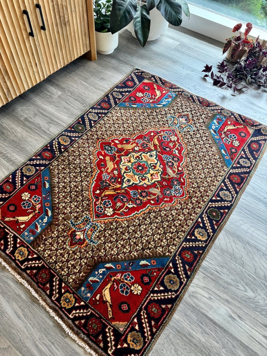 Persian Koliai Rug | 3' 4" x 4' 11" - Rug the Rock