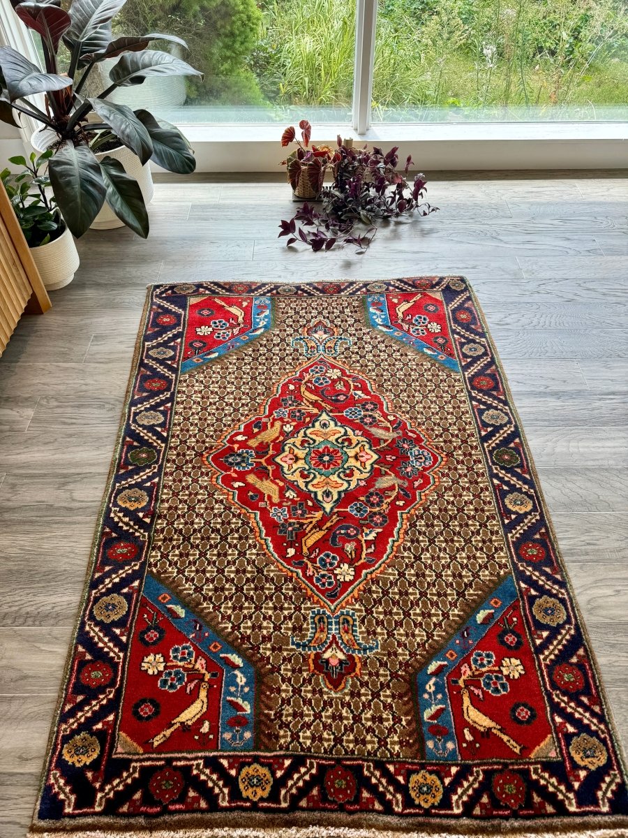 Persian Koliai Rug | 3' 4" x 4' 11" - Rug the Rock