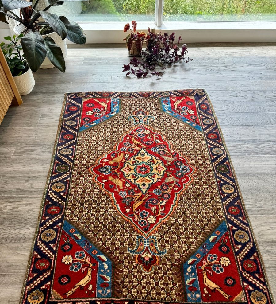 Persian Koliai Rug | 3' 4" x 4' 11" - Rug the Rock