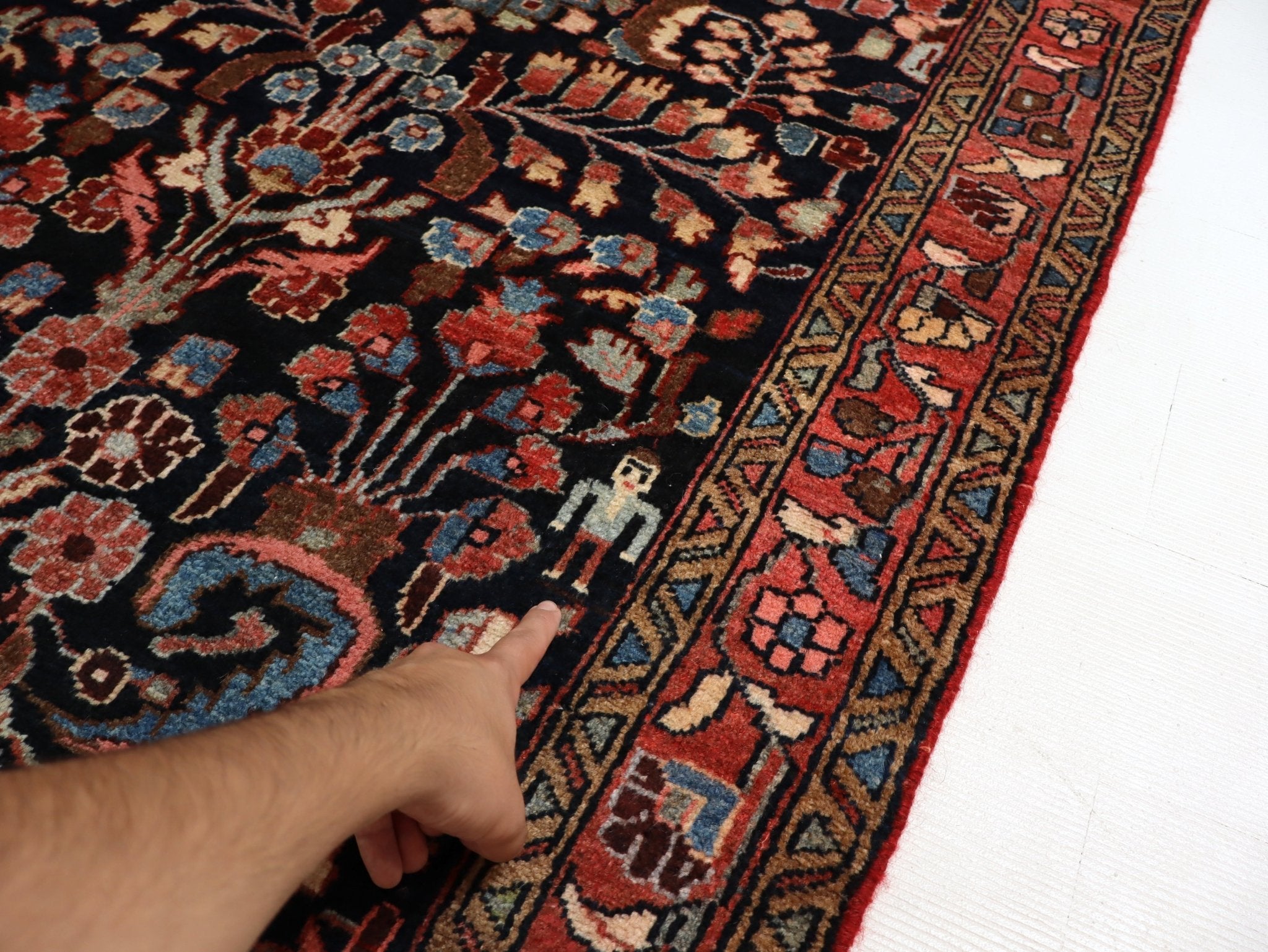 Persian Lilihan Runner Rug | 3' 5” x 9' 11" - Rug the Rock - 