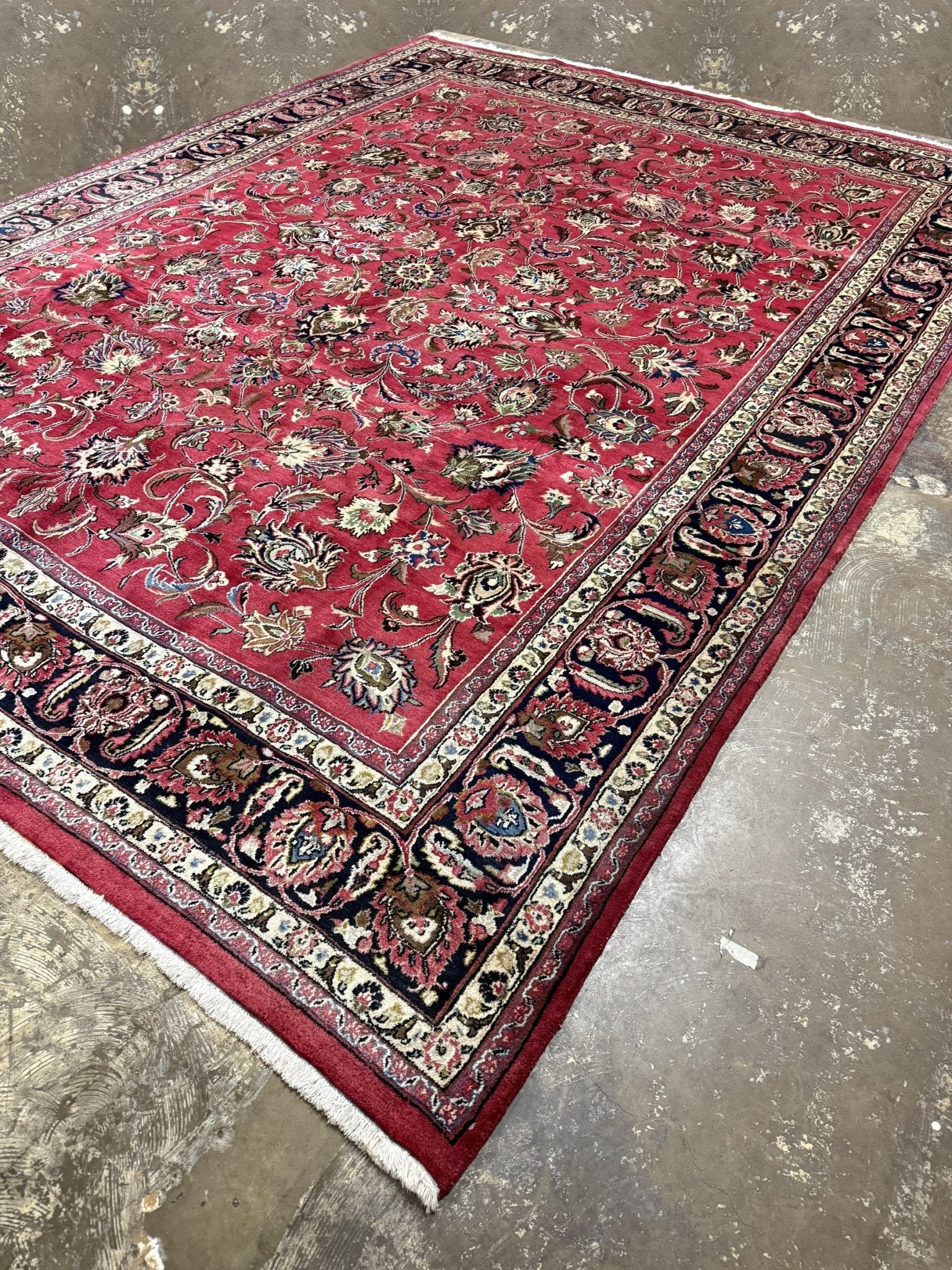 Persian Mashad Rug | 9' 9" x 13' 1" - Rug the Rock - availableHand-knottedMashad