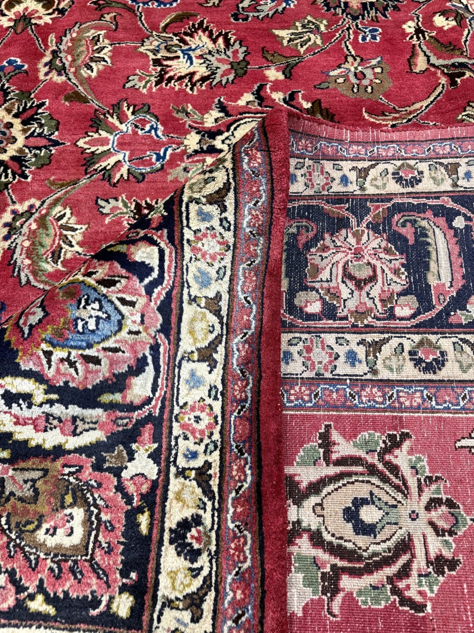 Persian Mashad Rug | 9' 9" x 13' 1" - Rug the Rock - availableHand-knottedMashad