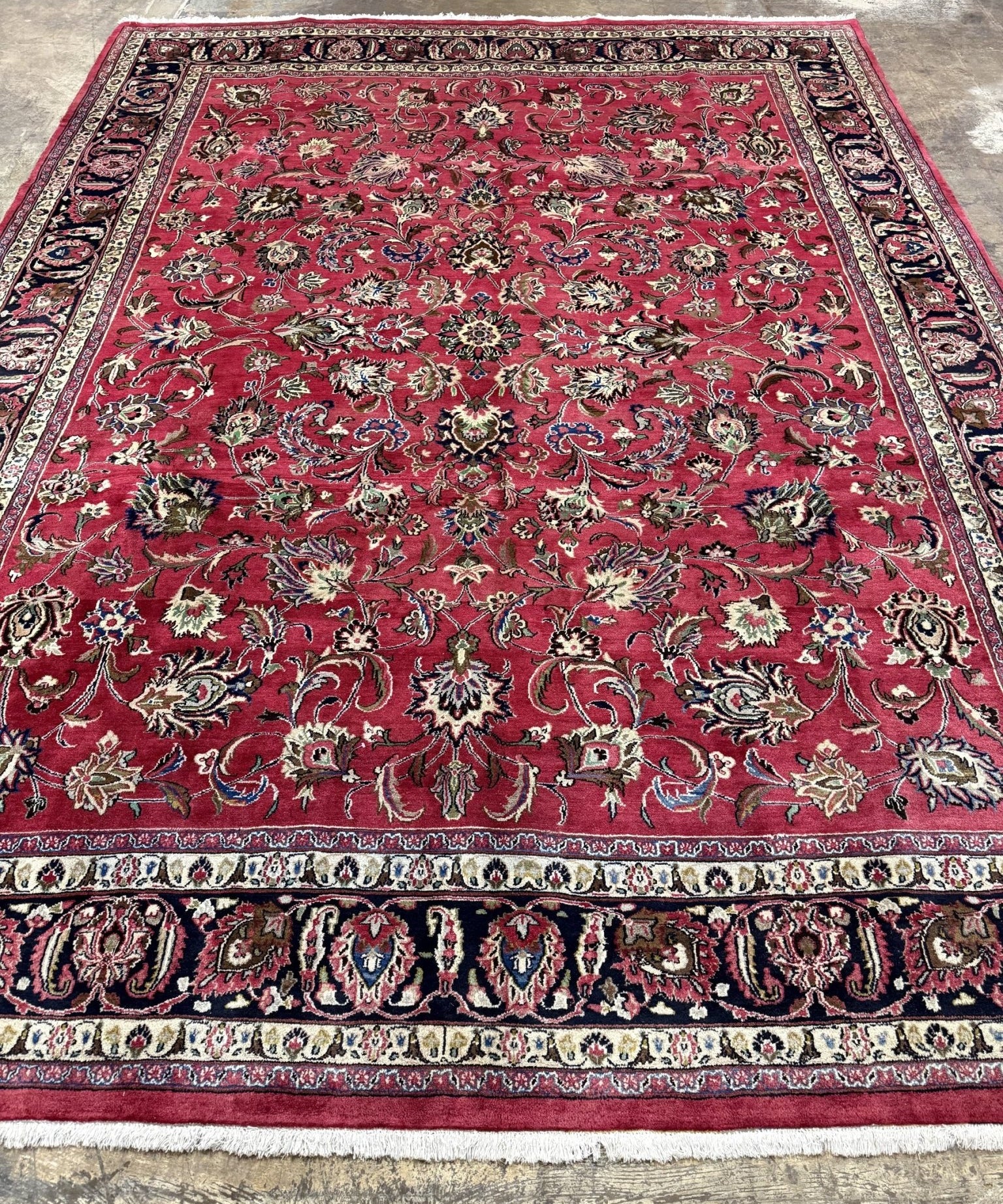 Persian Mashad Rug | 9' 9" x 13' 1" - Rug the Rock - availableHand-knottedMashad