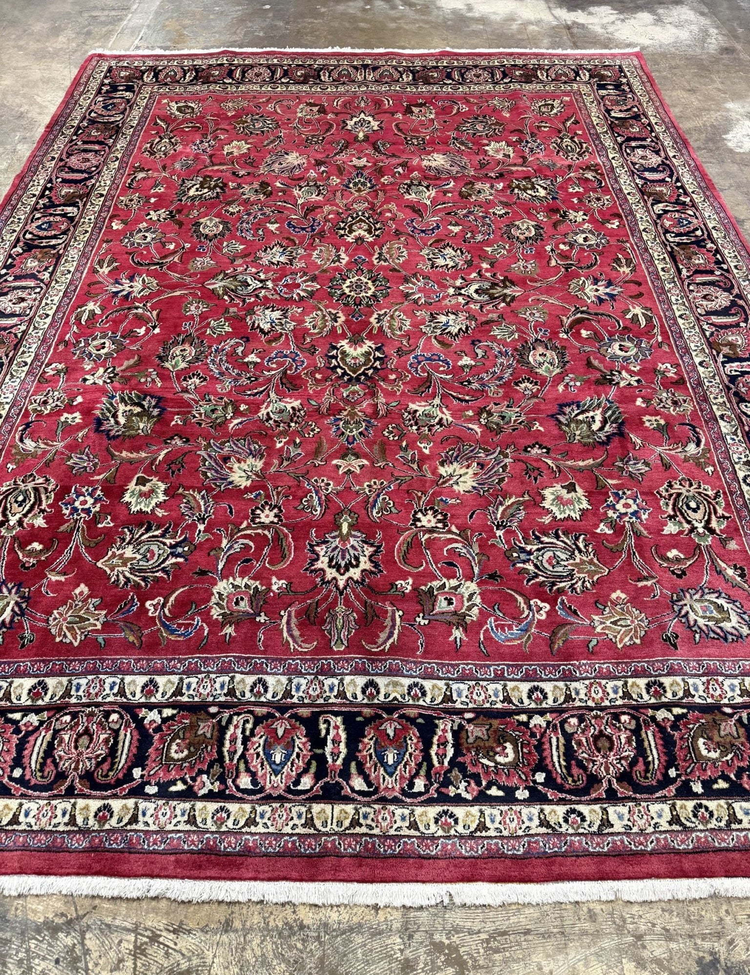 Persian Mashad Rug | 9' 9" x 13' 1" - Rug the Rock - availableHand-knottedMashad