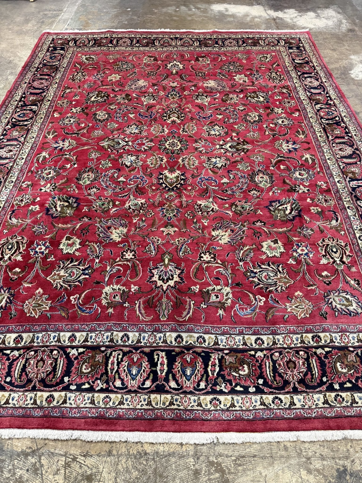 Persian Mashad Rug | 9' 9" x 13' 1" - Rug the Rock - availableHand-knottedMashad
