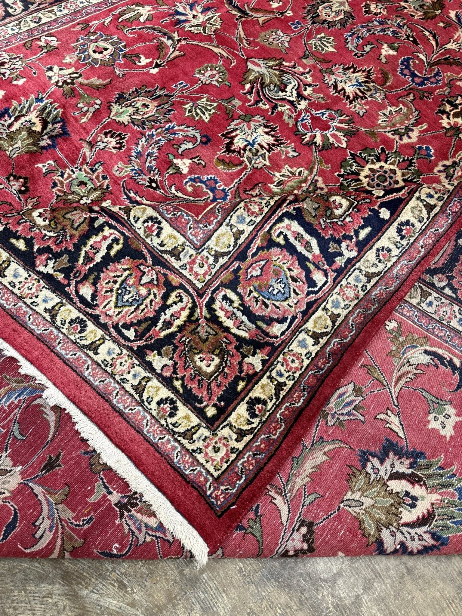 Persian Mashad Rug | 9' 9" x 13' 1" - Rug the Rock - availableHand-knottedMashad