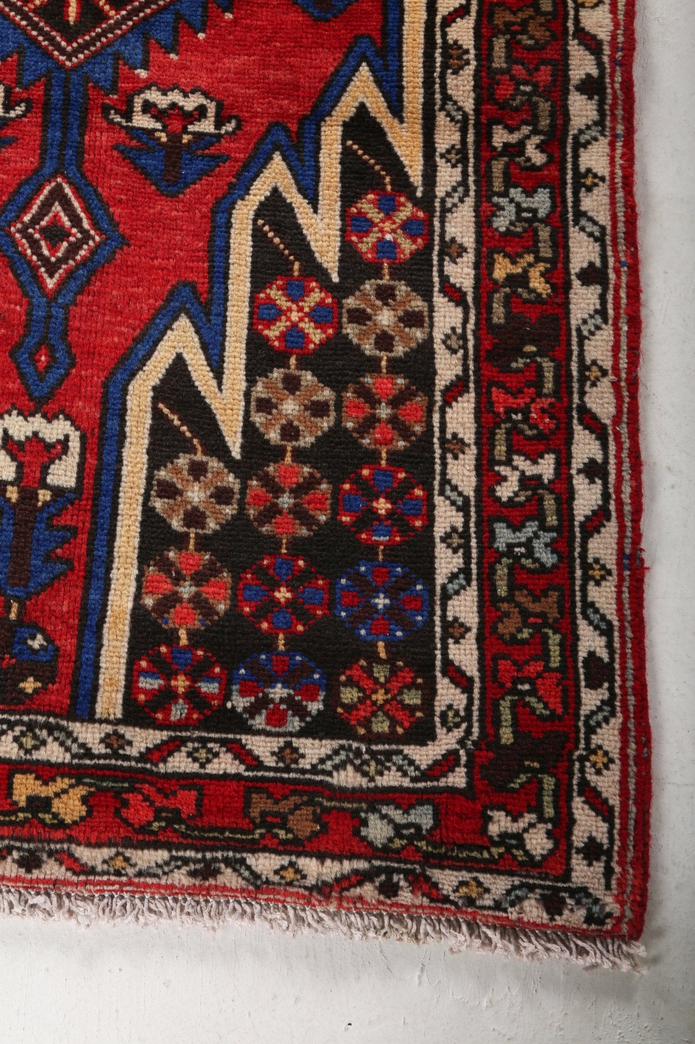 Persian Mazlaghan Rug | 2' 7" x 4' 2" - Rug the Rock - 