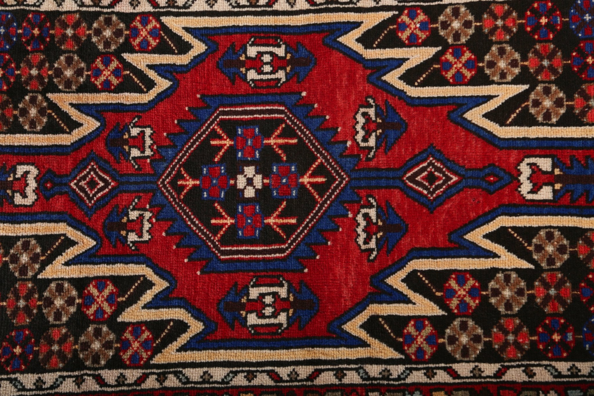 Persian Mazlaghan Rug | 2' 7" x 4' 2" - Rug the Rock - 