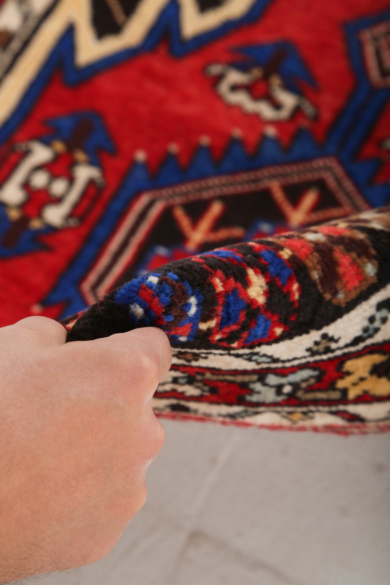 Persian Mazlaghan Rug | 2' 7" x 4' 2" - Rug the Rock - 