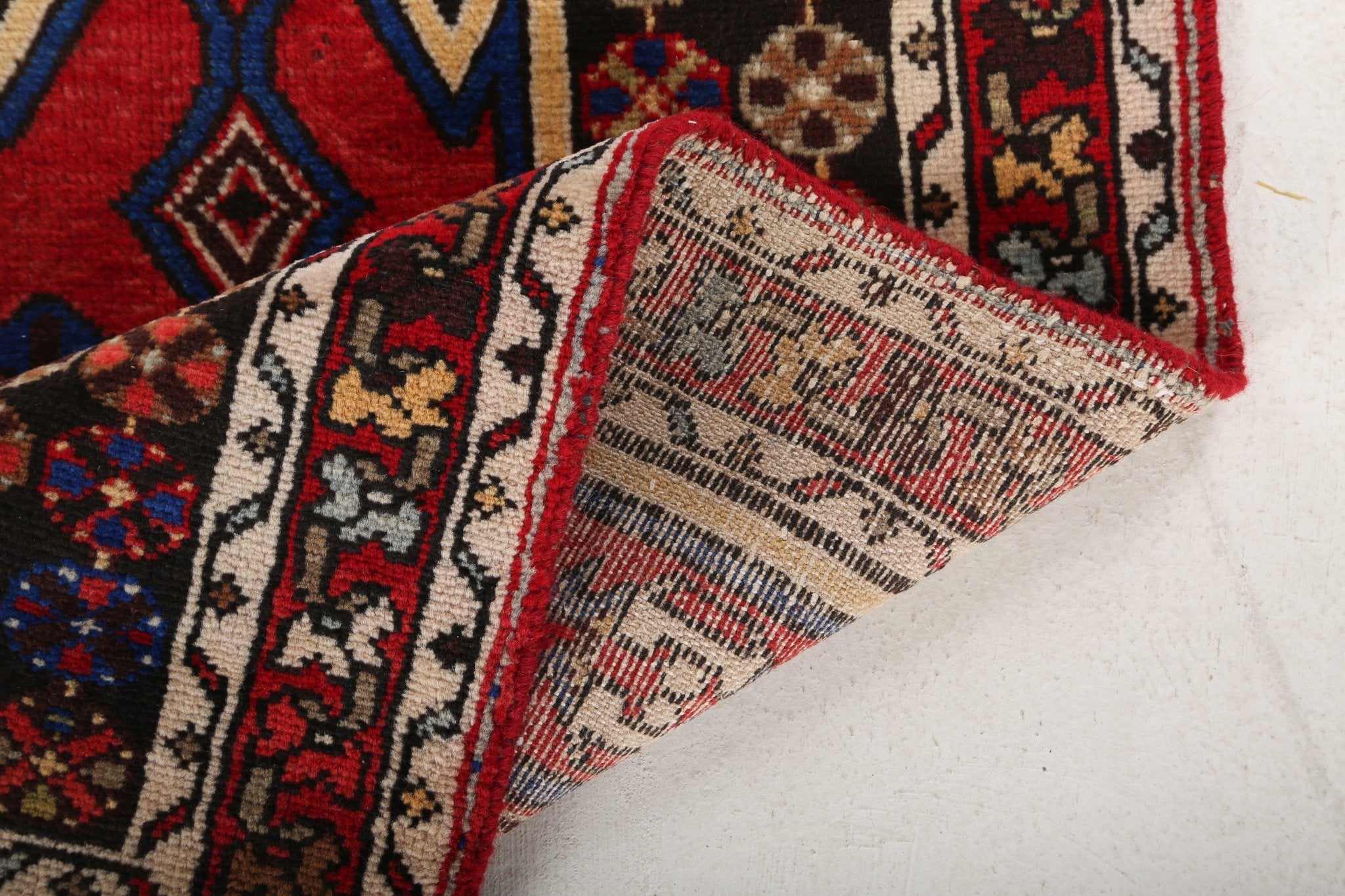 Persian Mazlaghan Rug | 2' 7" x 4' 2" - Rug the Rock - 