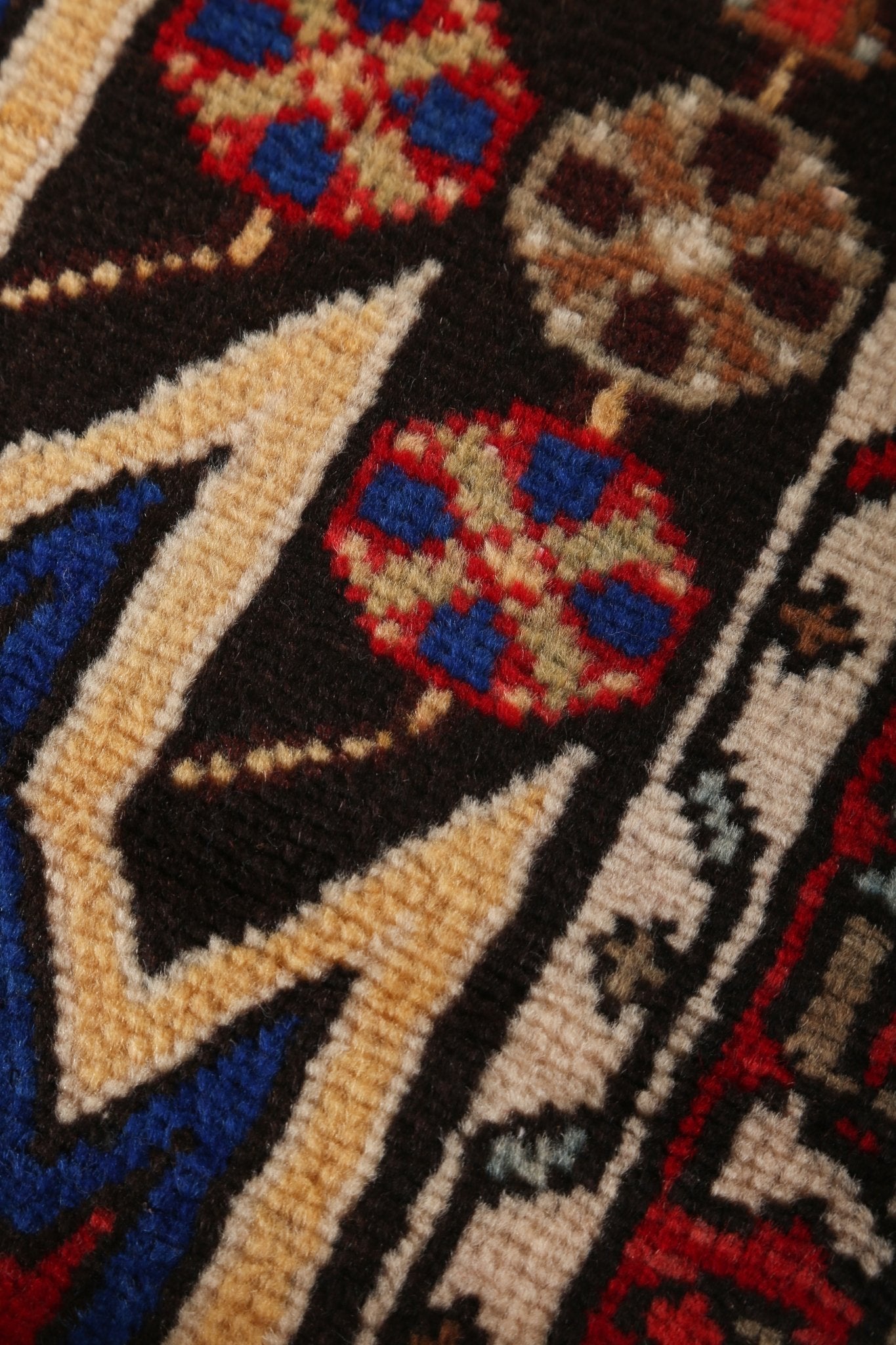 Persian Mazlaghan Rug | 2' 7" x 4' 2" - Rug the Rock - 