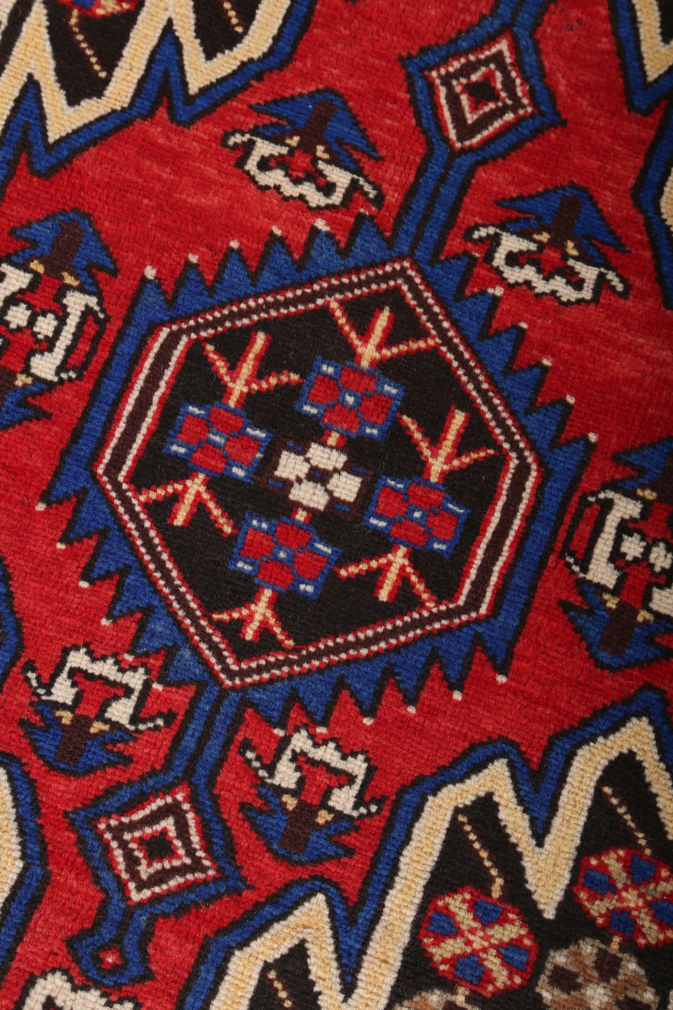 Persian Mazlaghan Rug | 2' 7" x 4' 2" - Rug the Rock - 