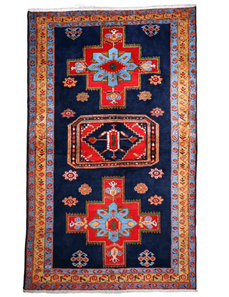 Persian Meshkin Rug | 4' 11" x 7' 10" - Rug the Rock - Large Rugs > 4' x 8'