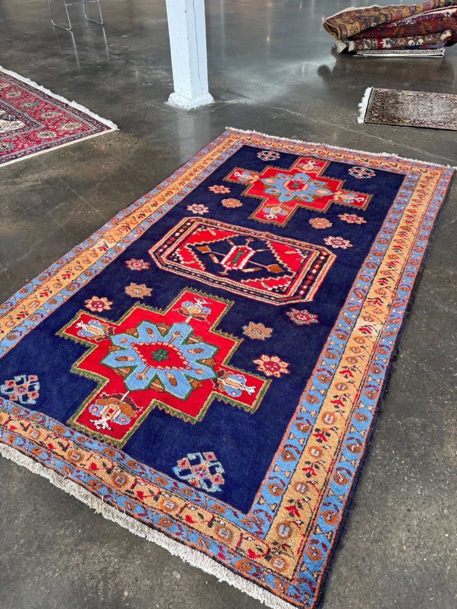 Persian Meshkin Rug | 4' 11" x 7' 10" - Rug the Rock - 