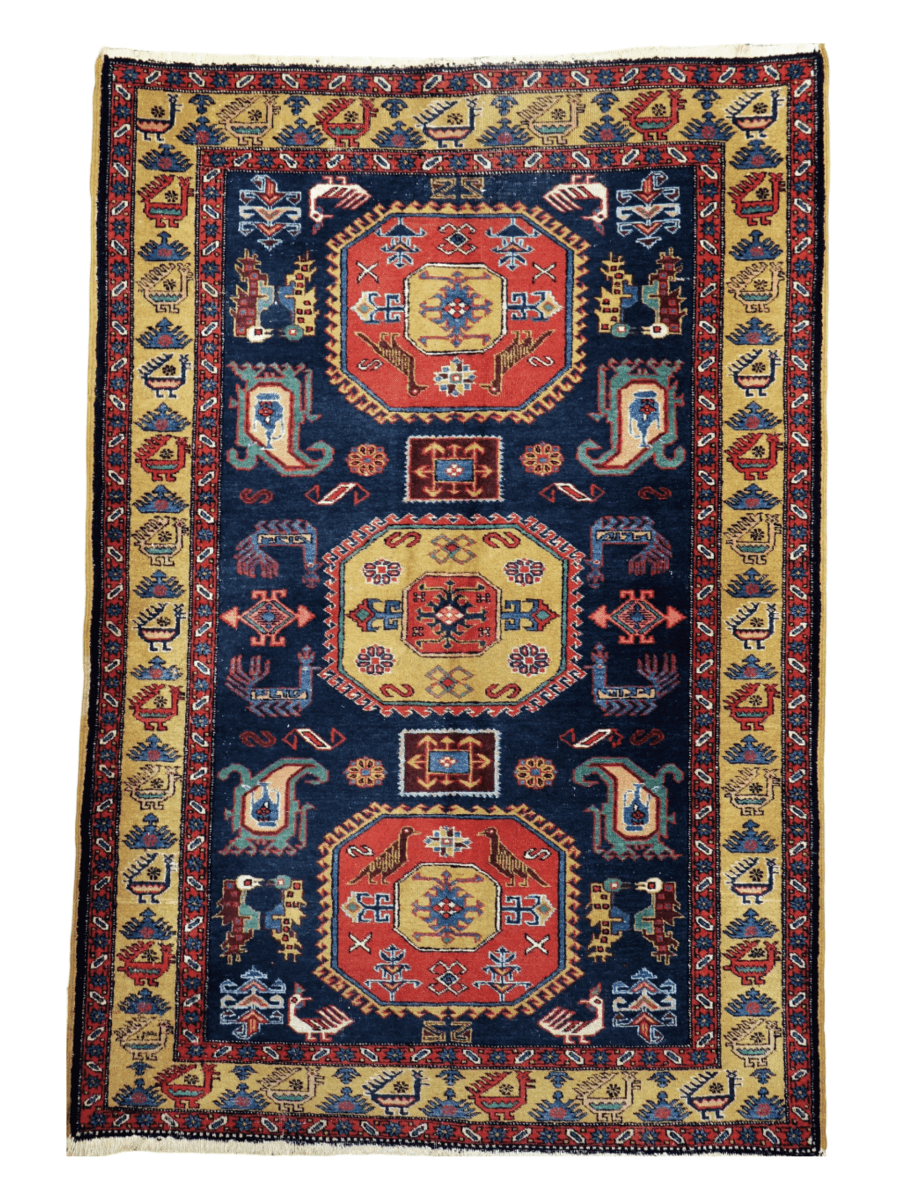 Persian Meshkin Rug | 4' 7"x 6' 9" - Rug the Rock - Medium Rugs | 3' 6' x 4' x 7'