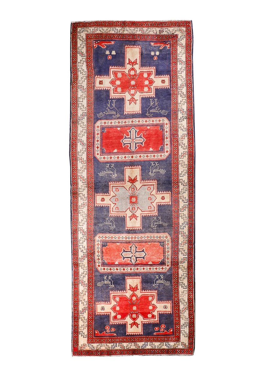 Persian Meshkin Runner Rug | 3' 11” x 10' 7" - Rug the Rock - 