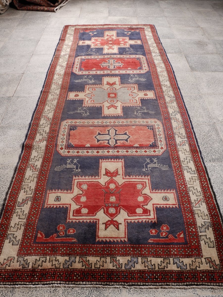 Persian Meshkin Runner Rug | 3' 11” x 10' 7" - Rug the Rock - 