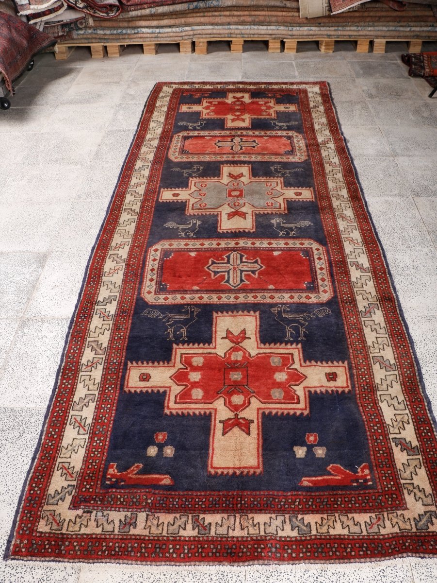 Persian Meshkin Runner Rug | 3' 11” x 10' 7" - Rug the Rock - 