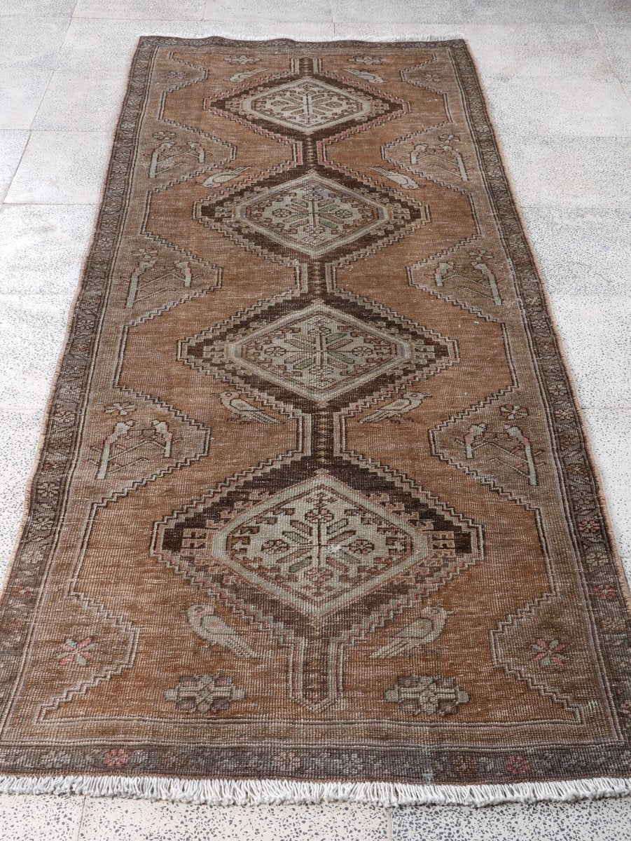 Persian Meshkin Runner Rug | 3' 3” x 8' 9" - Rug the Rock - 