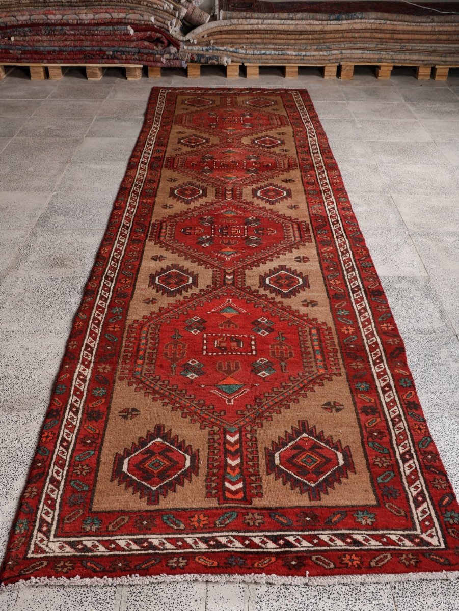 Persian Meshkin Runner Rug | 3' 6” x 13' 4" - Rug the Rock - 