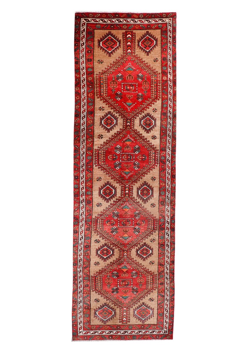 Persian Meshkin Runner Rug | 3' 6” x 13' 4" - Rug the Rock - 