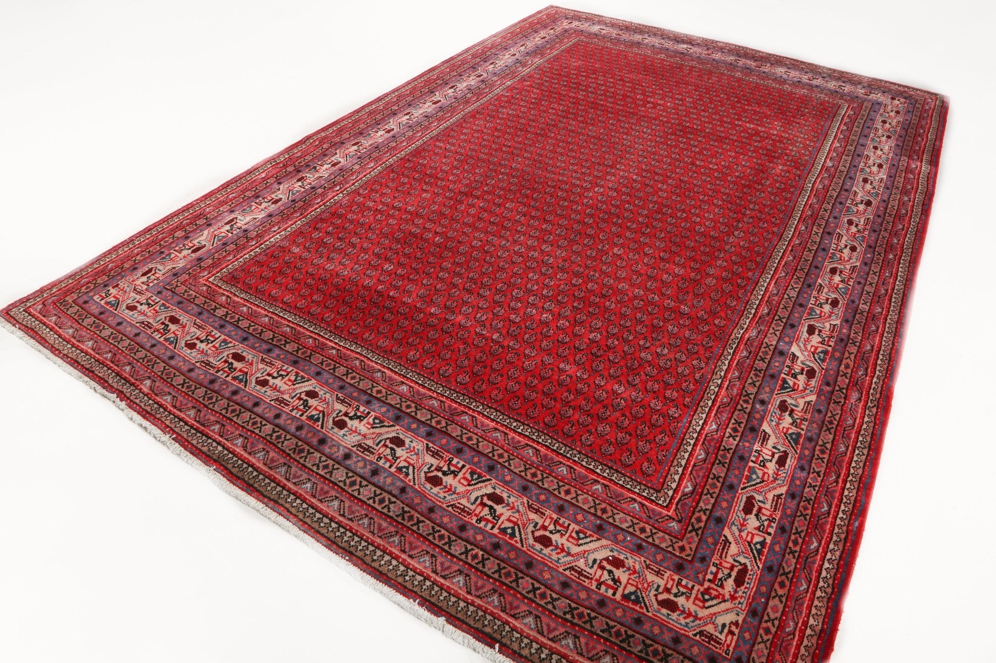 Persian Mir Boteh Rug | 7' 6" x 11' 4" - Rug the Rock - 