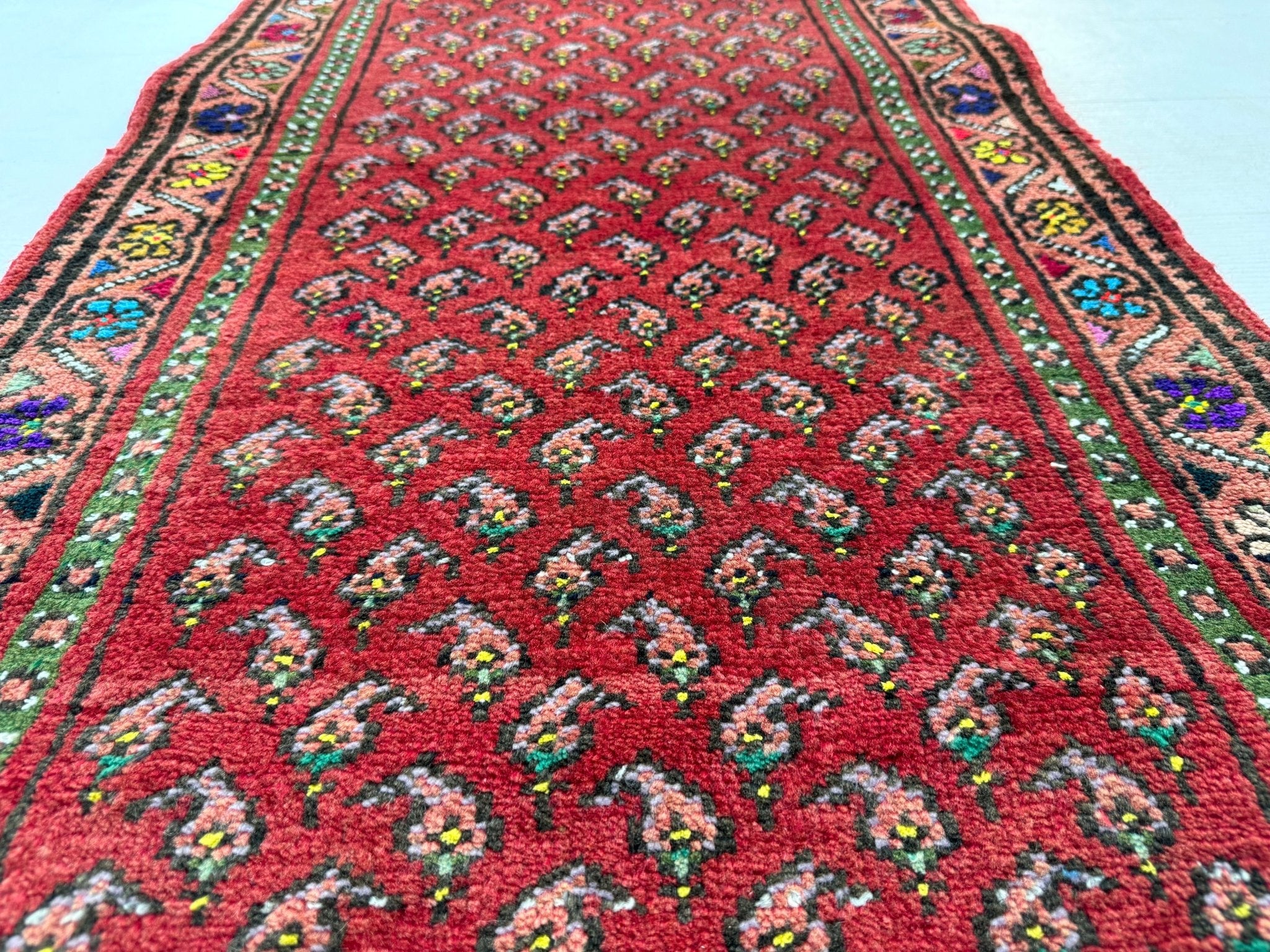 Persian Mir - Boteh Runner Rug | 2' 1” x 9' 5" - Rug the Rock - 