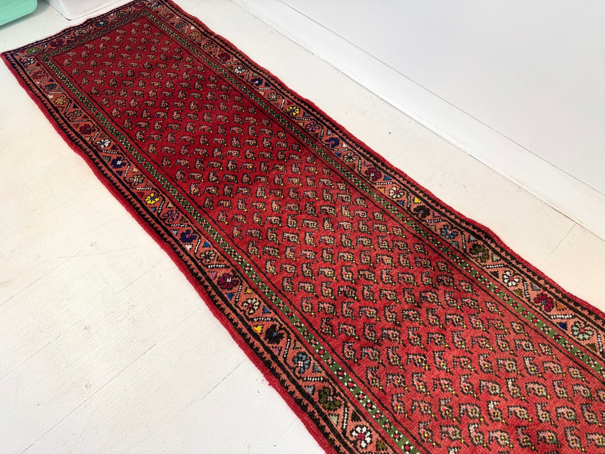 Persian Mir - Boteh Runner Rug | 2' 1” x 9' 5" - Rug the Rock - 