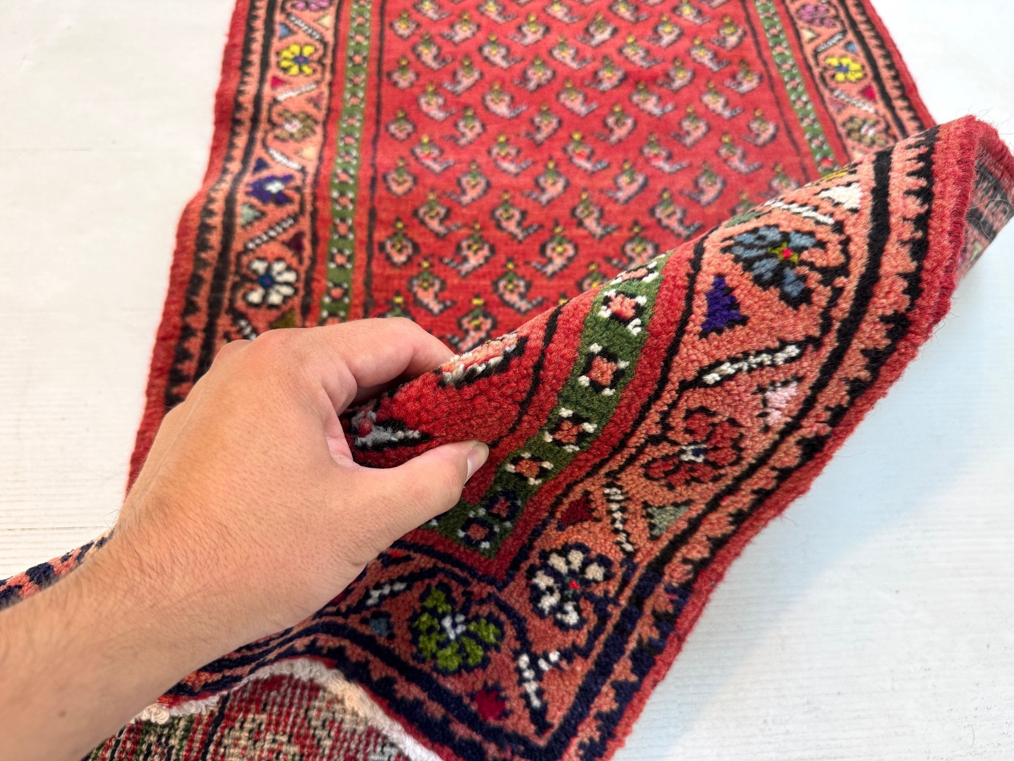 Persian Mir - Boteh Runner Rug | 2' 1” x 9' 5" - Rug the Rock - 