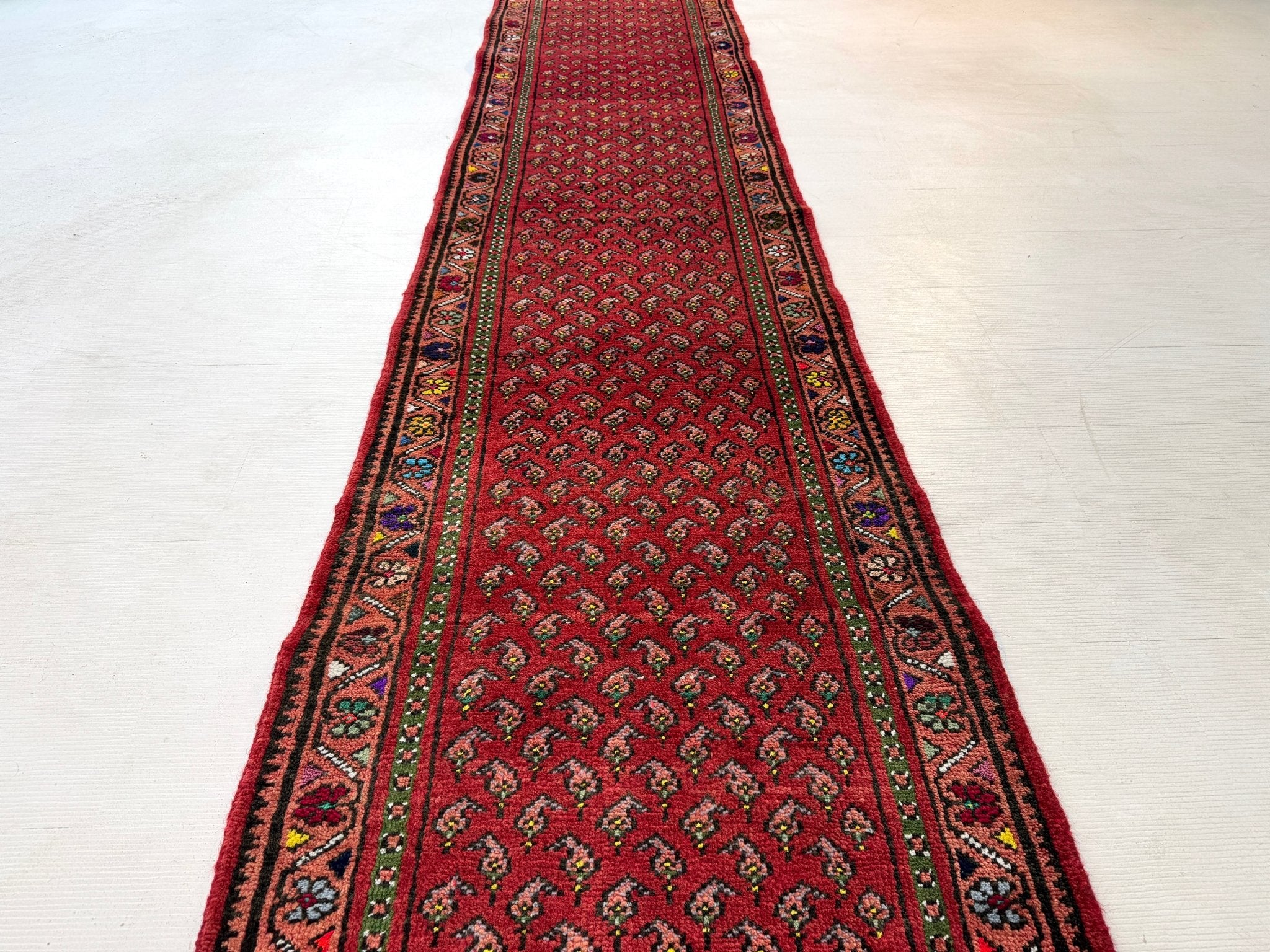 Persian Mir - Boteh Runner Rug | 2' 1” x 9' 5" - Rug the Rock - 