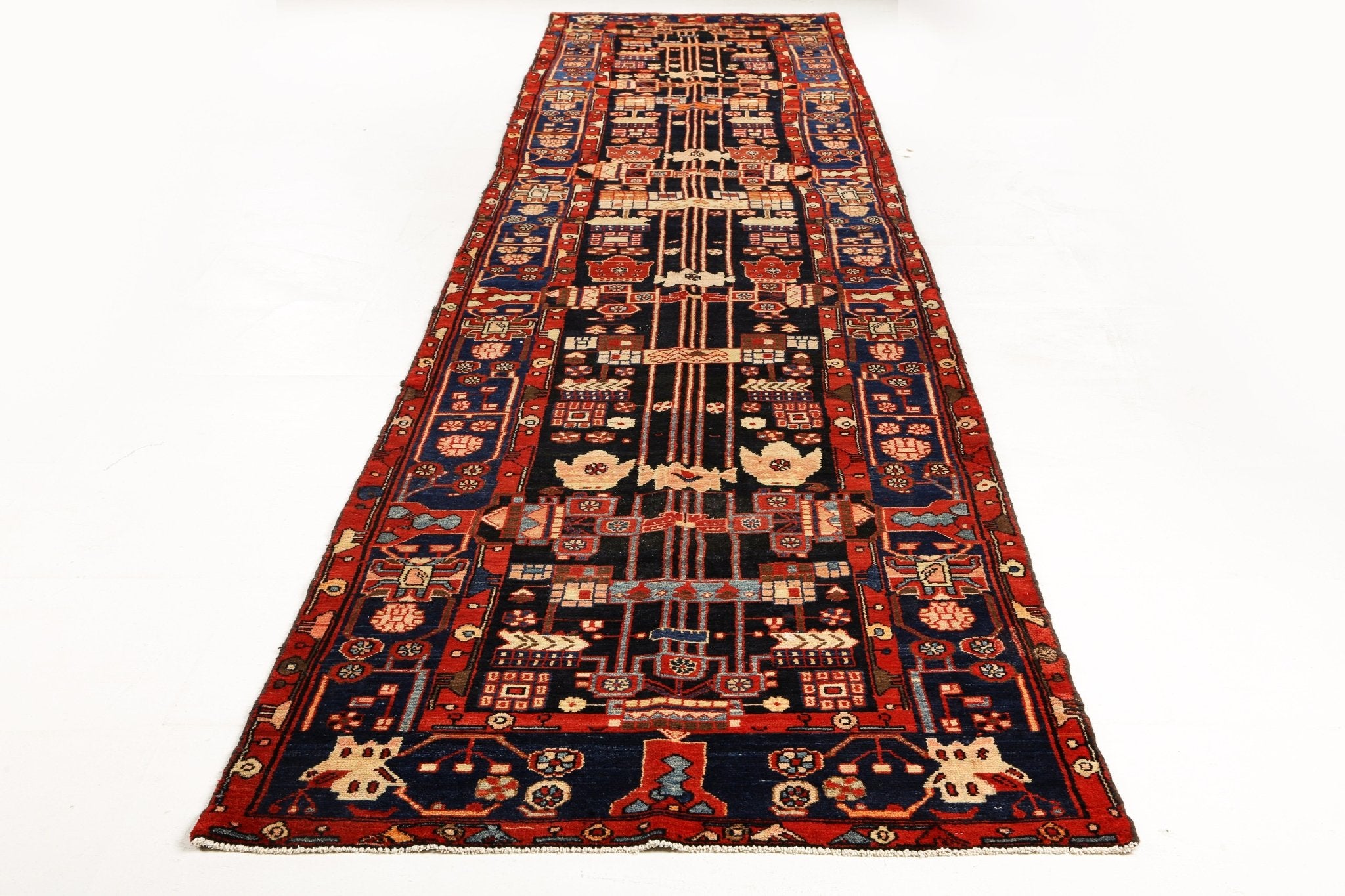 Persian Nahavand Runner Rug | 3' 8" x 16' 1" - Rug the Rock - 
