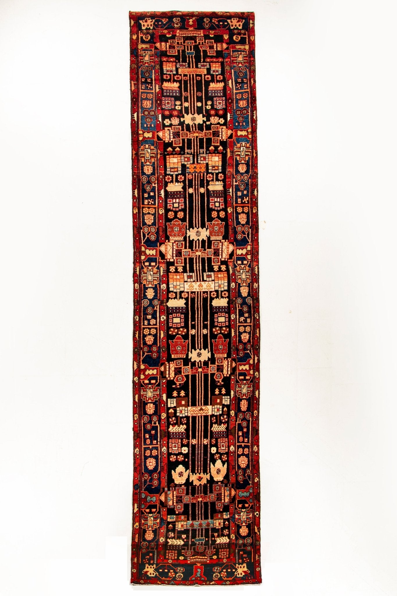 Persian Nahavand Runner Rug | 3' 8" x 16' 1" - Rug the Rock - 