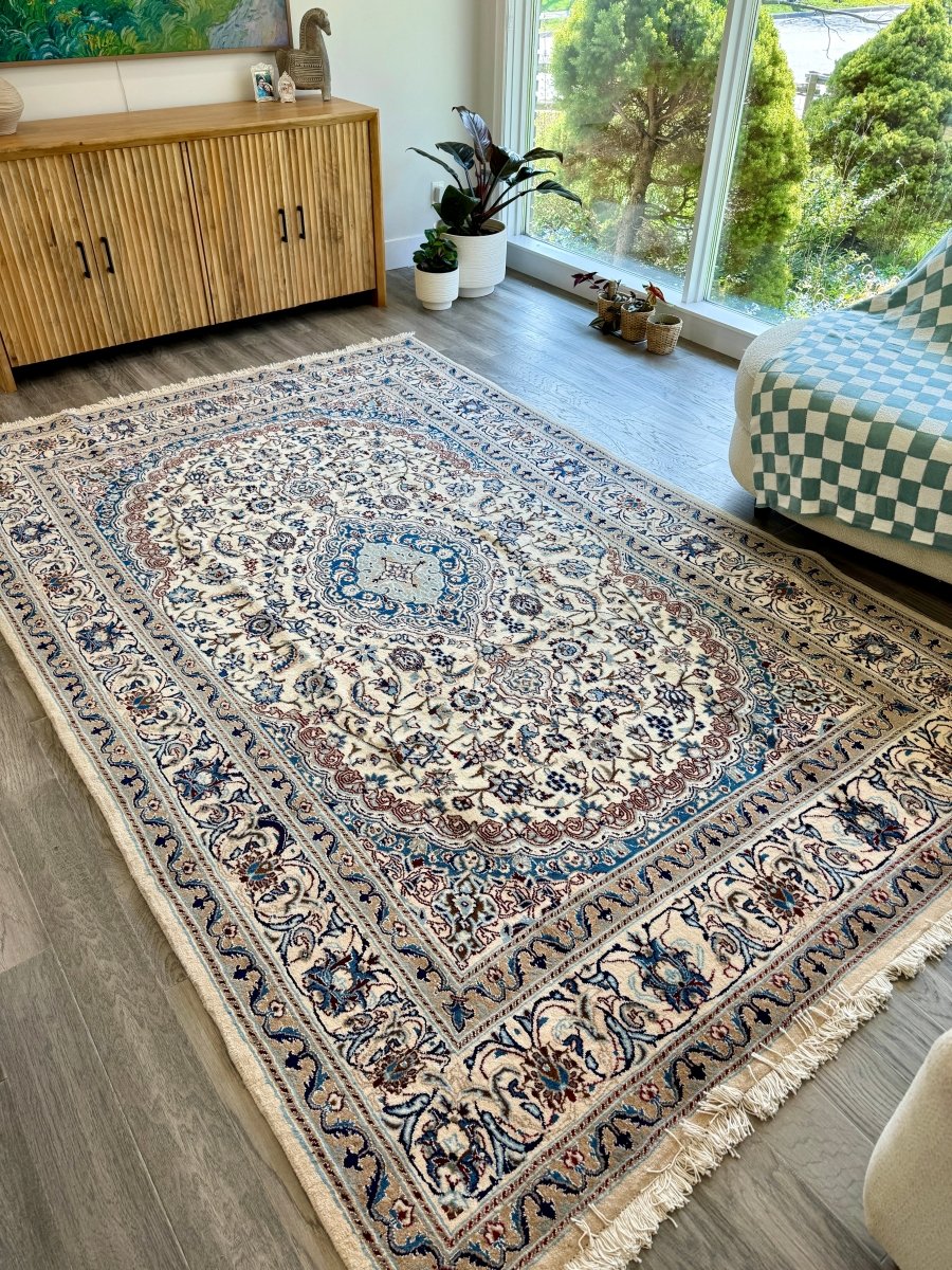 Persian Nain Rug | 6' 7" x 10' 2" - Rug the Rock