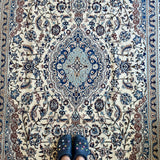 Persian Nain Rug | 6' 7" x 10' 2" - Rug the Rock